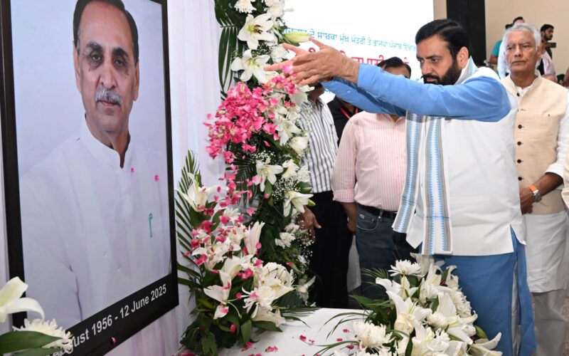 CM सैनी ने विजय रूपाणी के निधन पर जताया शोक, कहा – राष्ट्र ने खोया एक कर्मयोगी जननेता