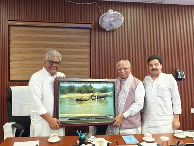 अरावली जंगल सफारी परियोजना को लेकर राव नरबीर सिंह की केंद्रीय मंत्रियों संग बैठक
