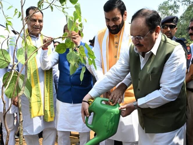 रोहतक में नमो वन का केंद्रीय स्वास्थ्य मंत्री जगत प्रकाश नड्डा व मुख्यमंत्री नायब सिंह सैनी ने किया उद्घाटन