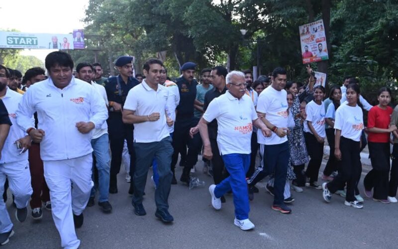 गुरुग्राम में ‘नमो युवा रन’ ने दिया नशामुक्त समाज का संदेश, 10 हजार से अधिक युवाओं ने दौड़ में की सहभागिता
