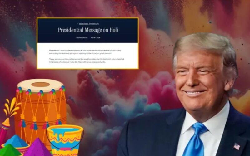 ਟਰੰਪ ਨੇ ਹੋਲੀ ‘ਤੇ ਭਾਰਤ ਨੂੰ ਵਧਾਈ ਦਿੱਤੀ, ਮੱਧ ਪੂਰਬ ਦੇ ਤਣਾਅ ਦੇ ਵਿਚਕਾਰ ਸ਼ਾਂਤੀ ਤੇ ਏਕਤਾ ਦਾ ਦਿੱਤਾ ਸੰਦੇਸ਼